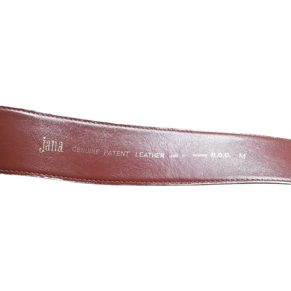 Elegant Women's White and Brown Belt with Gold Buckle